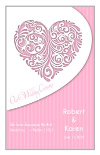 Wedding Program Cover Template 6D - Version 3